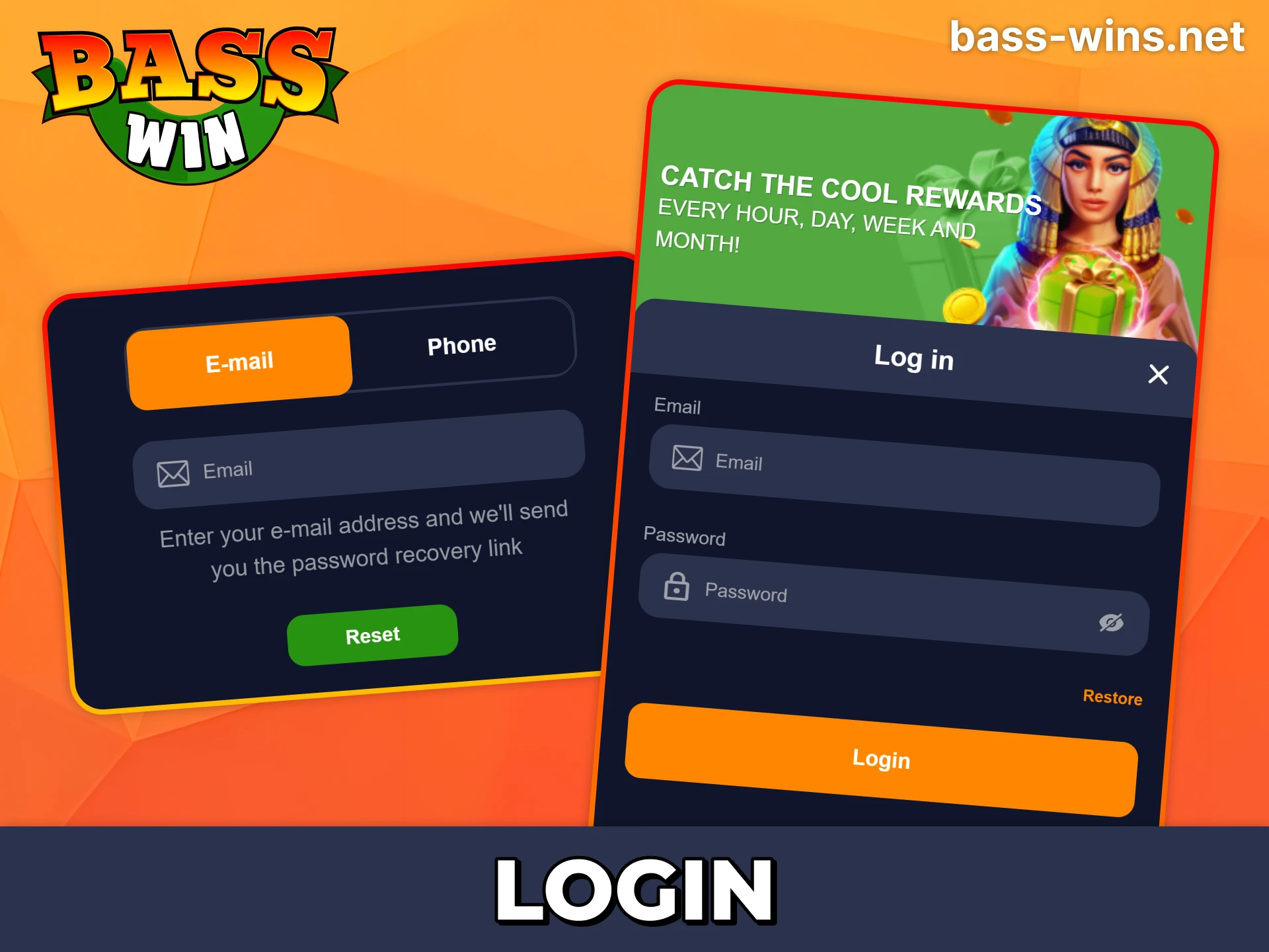 Login into your Bass WIn account with few taps.