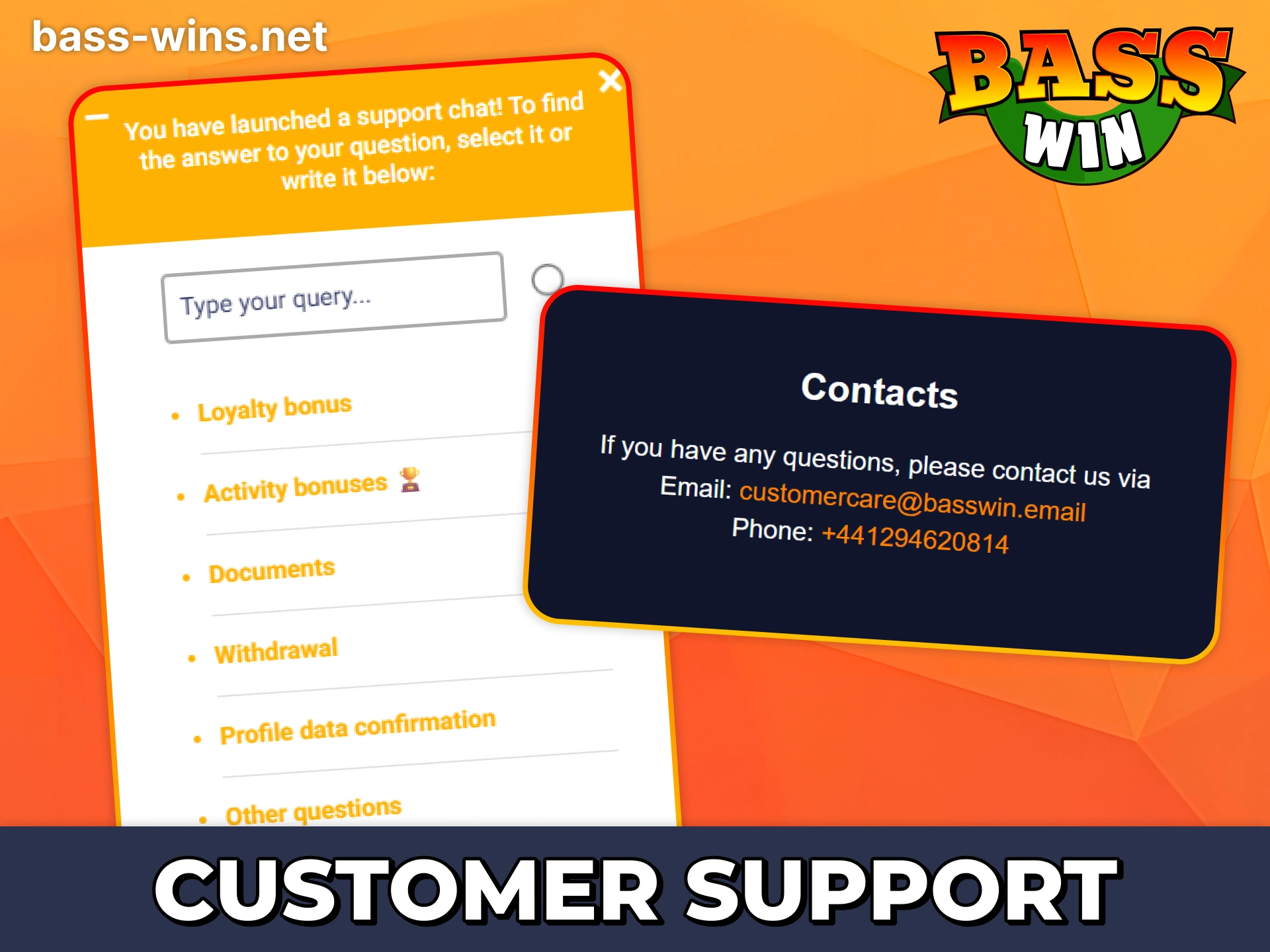 Contact Bass Win customer support if you face any deposit problems.