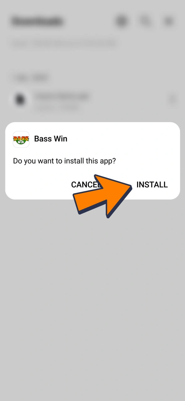 Install downloaded Bass Win apk to bet on esports from your mobile.