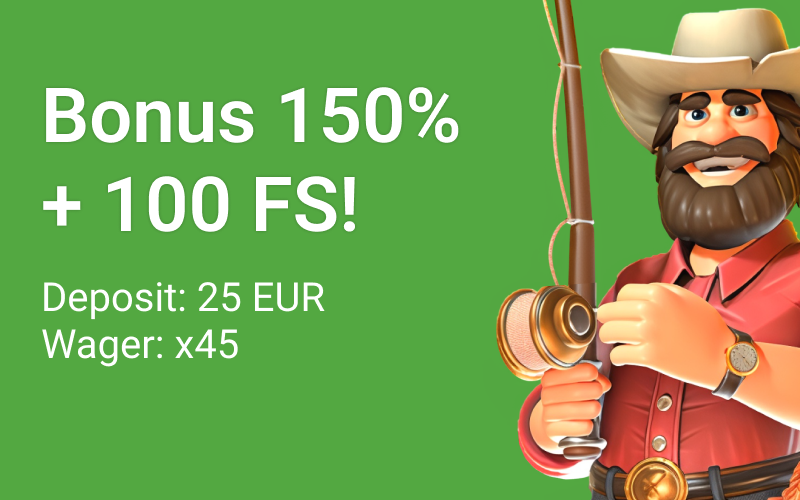 Get up to 150% for your first casino deposit at Bass Win.