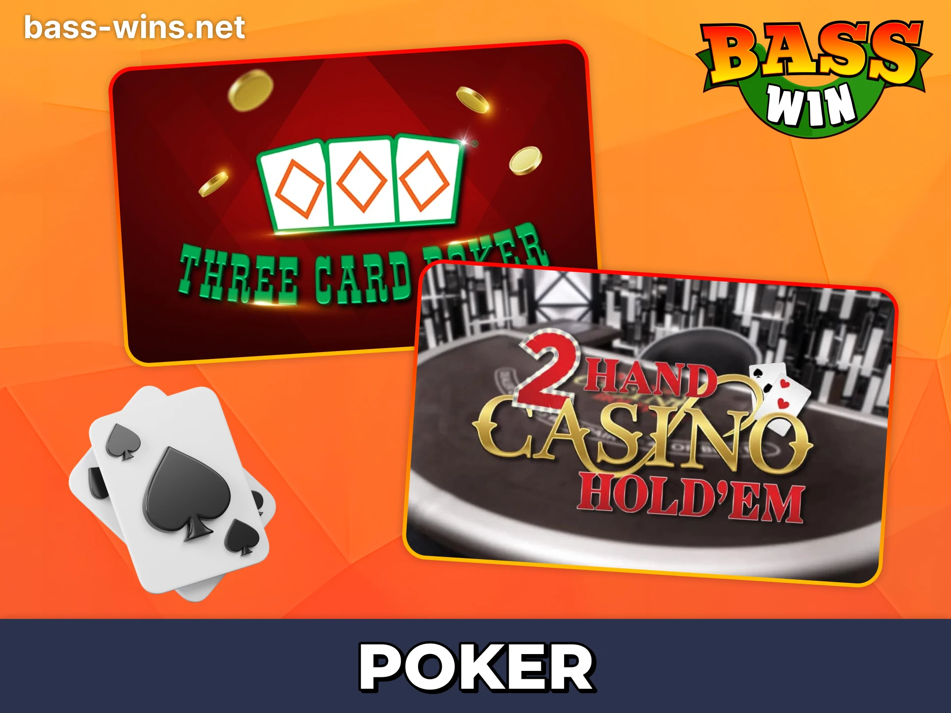 Play live Poker gamees at Bass Win casino.