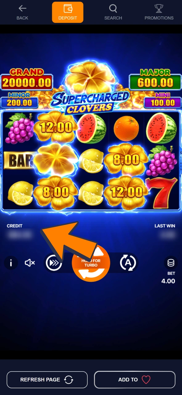Always look at your balance at Bass Win game screen to track your wins and losses.