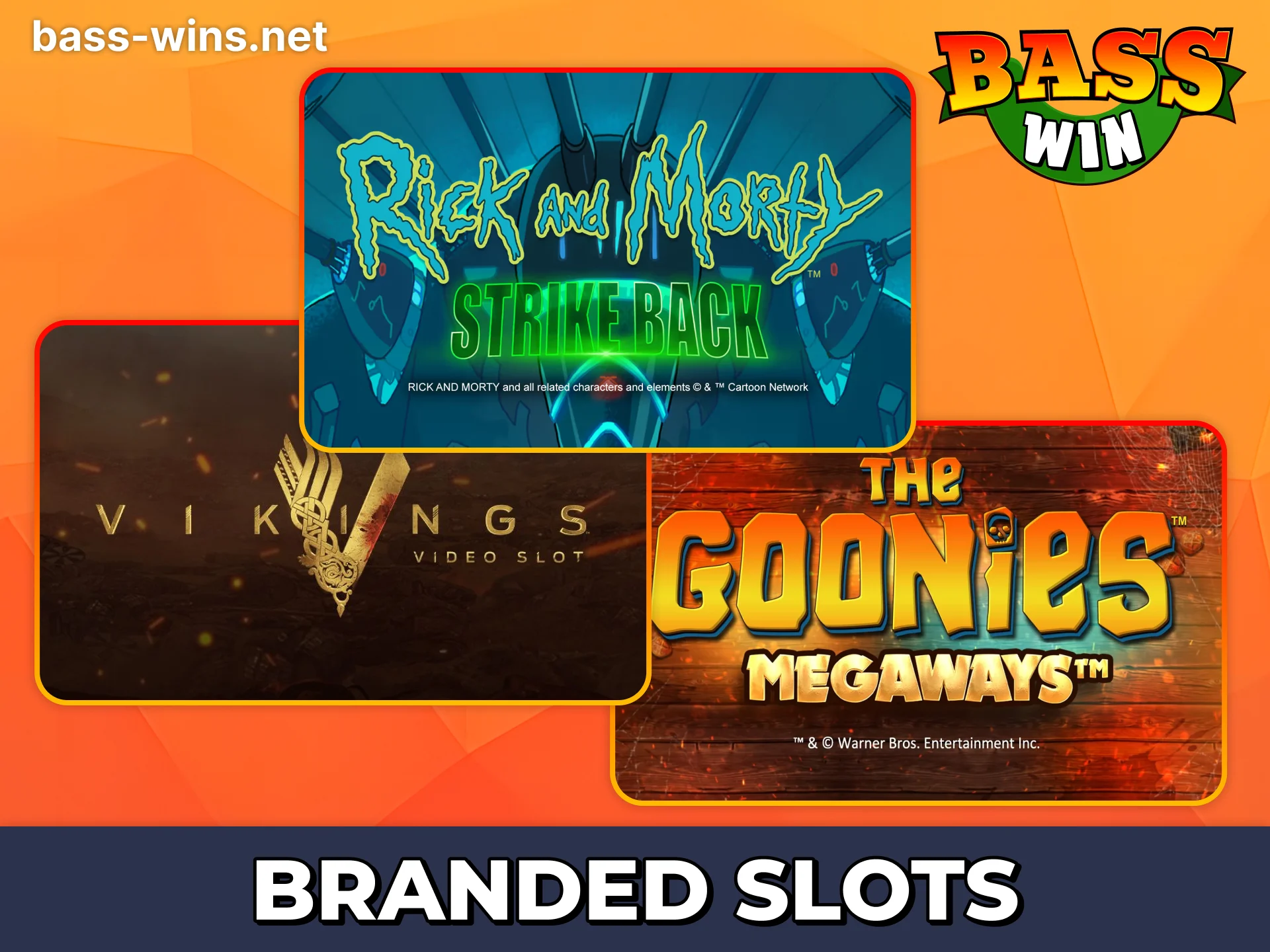 Play branded games for your favourite franchises at Bass Win.