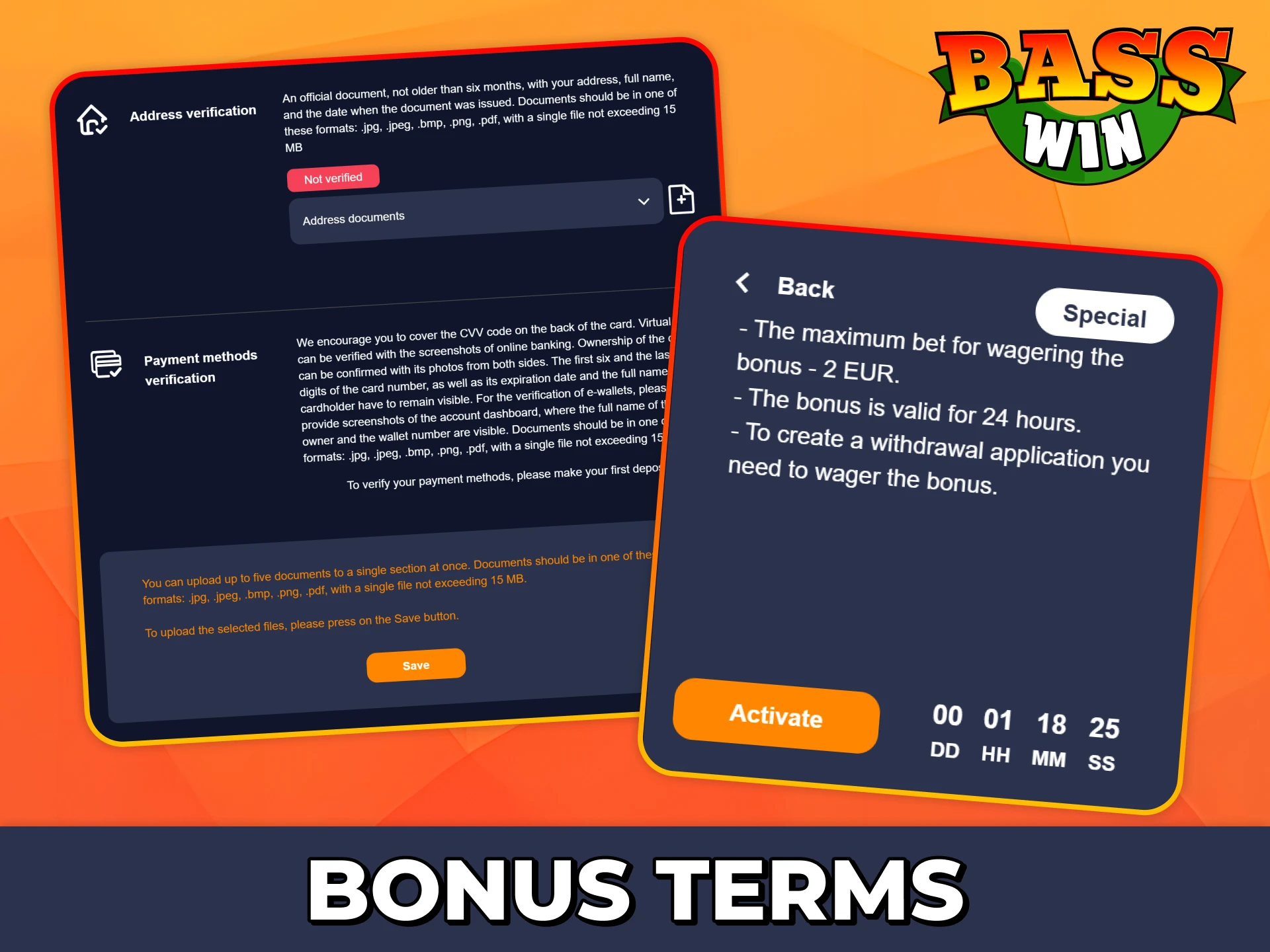 Read bonus terms to claim it fully at Bass Win.