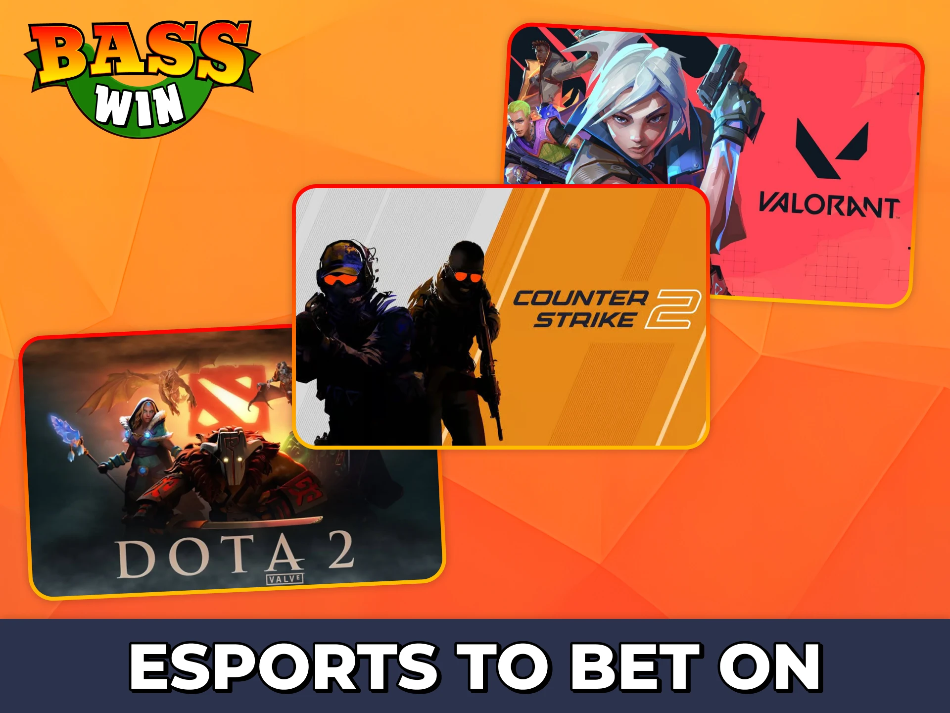 Choose game and competition to bet on at Bass Win esports.