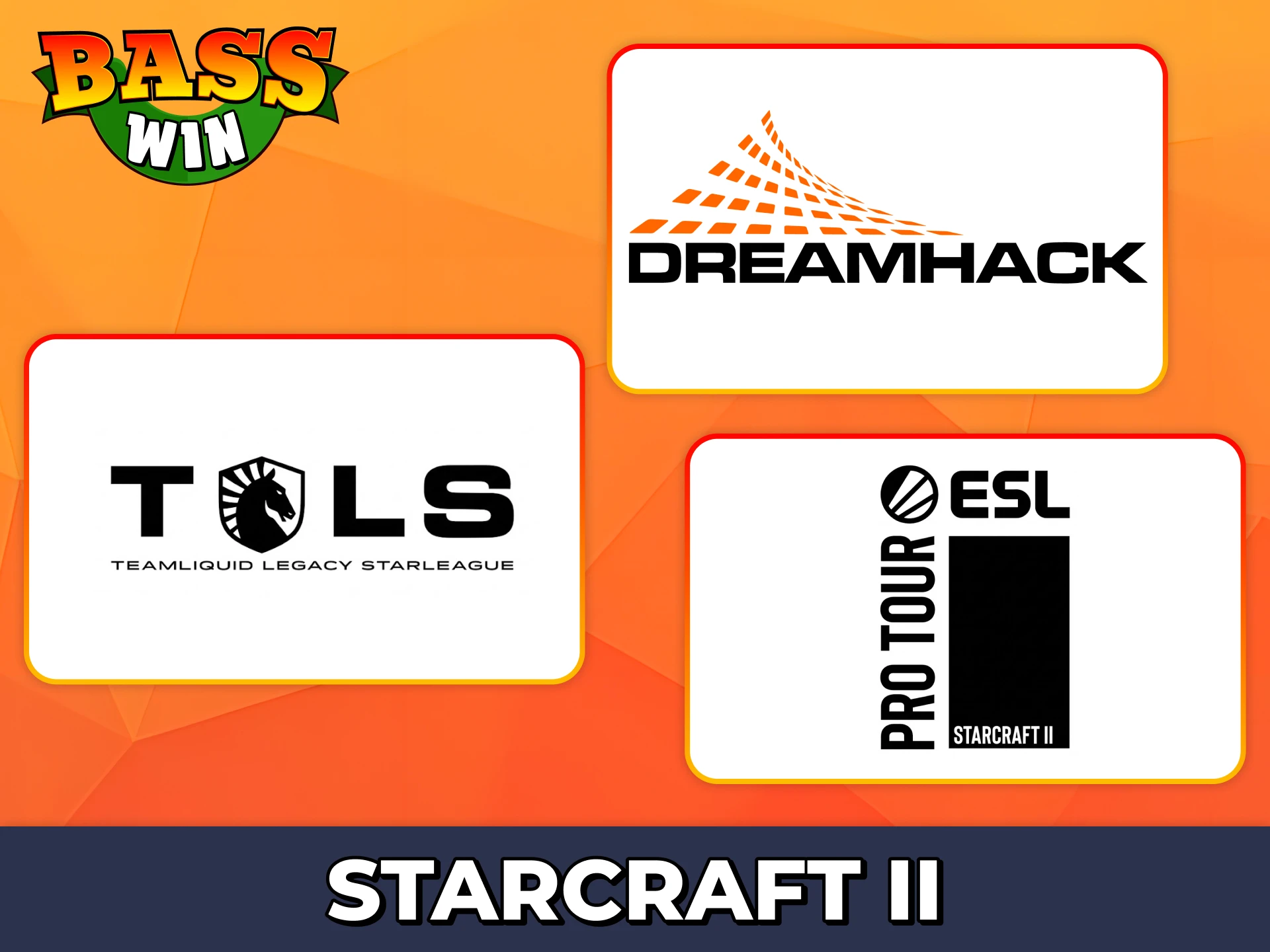 Watch and bet on Starcraft II with Bass Win esports betting.