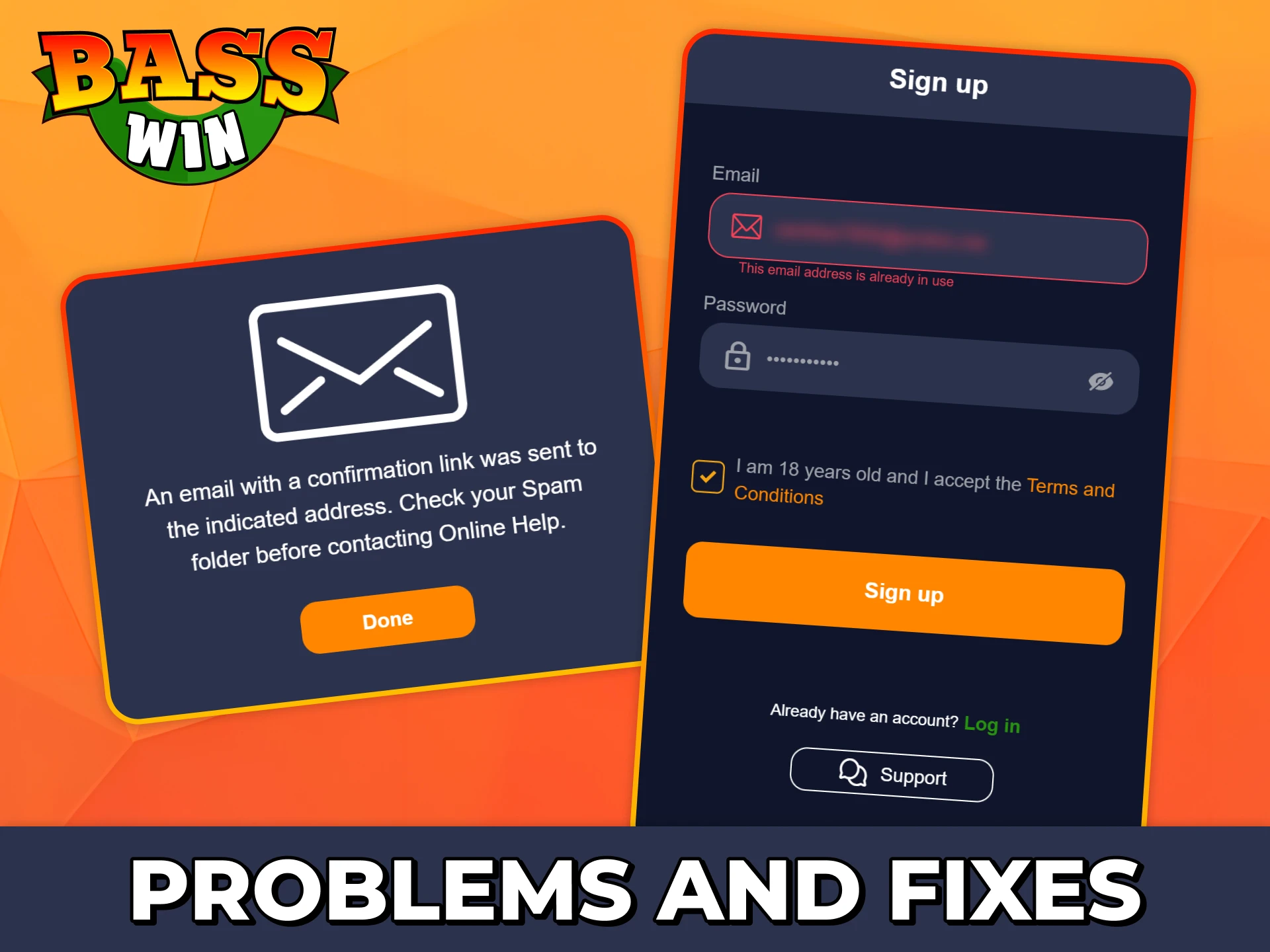 Read about Bass Win registration problems and how to solve them.