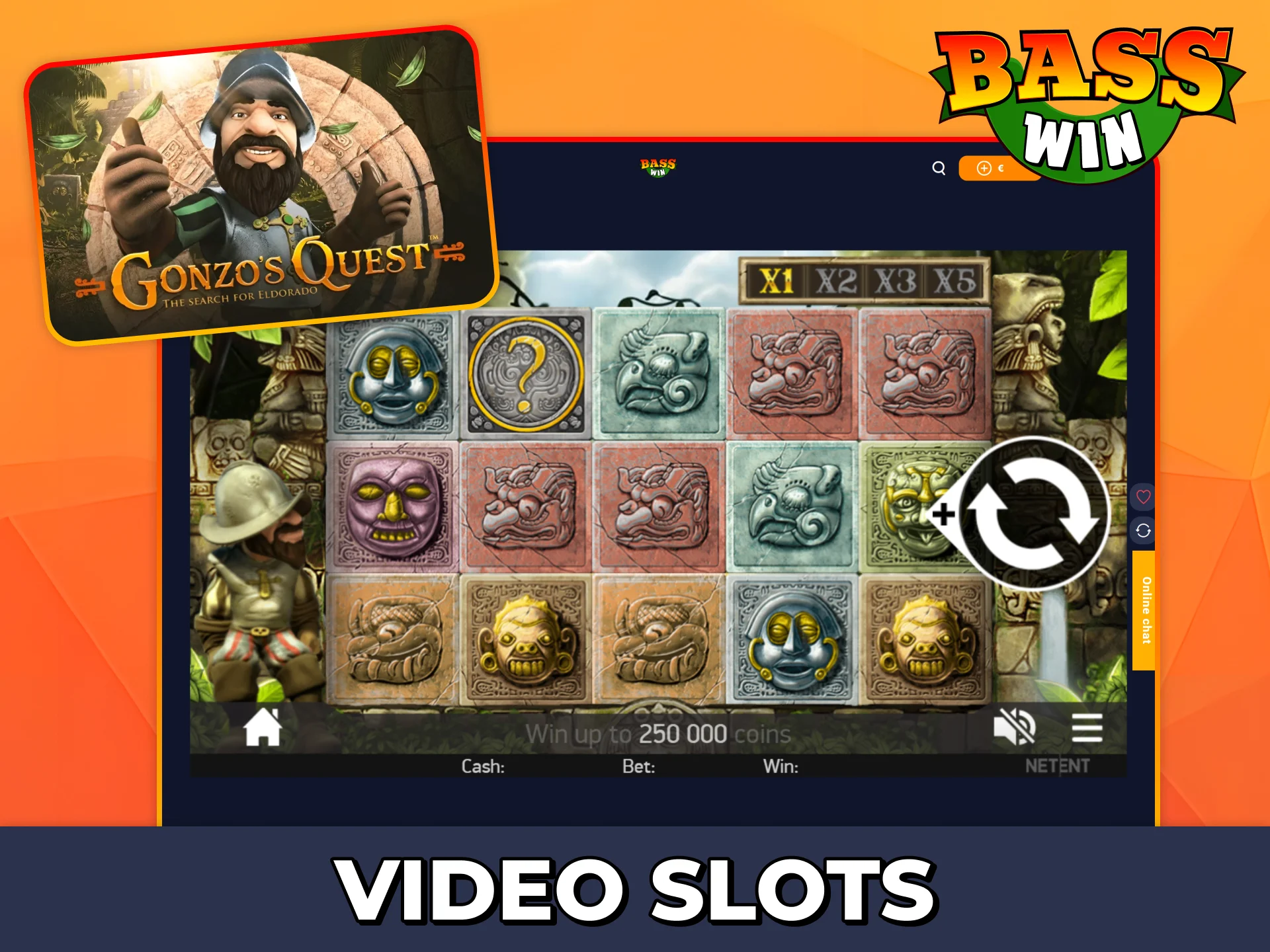 Enjoy playing video slots at Bass Win.